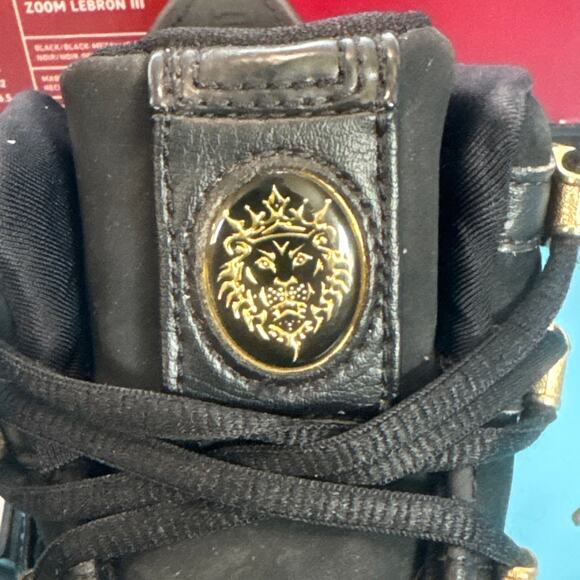 Nike Lebron Zoom III Black Metallic Gold m8.5 w10